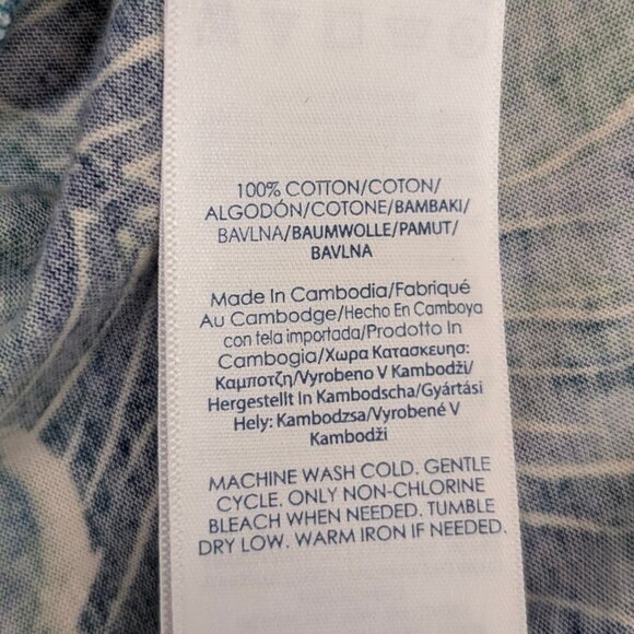 Chaps 100% Cotton Foliage Maxi Dress - Picture 8 of 8